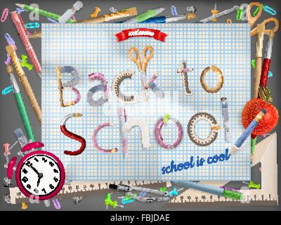 Willkommen zurück in die Schule. EPS 10 Stock Vektor
