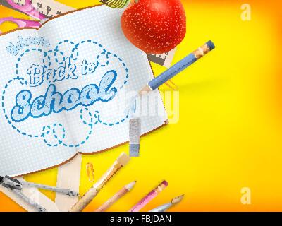 Zurück zu Schule Verkauf Design. EPS 10 Stock Vektor