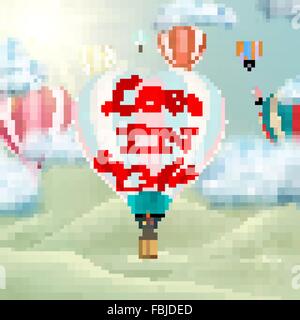 Herzförmige Luftballon. EPS 10 Stock Vektor