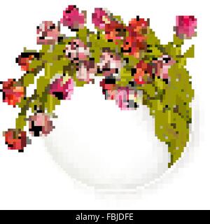 Grusskarte mit Rosen. EPS 10 Stock Vektor