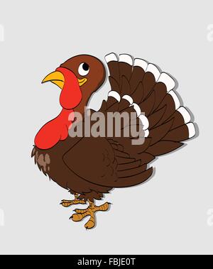 Cartoon-Vektor-Illustration einer glücklich Türkei. Stock Vektor