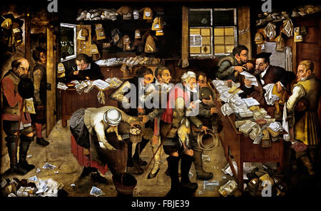 Dorf-Rechtsanwalt - Dorpsadvocaat 1621 PIETER BRUEGHEL der jüngere 1616-1647 flämischen Belgien Belgien Stockfoto