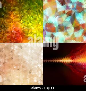 Sechseck-Hintergrund festlegen. EPS 10 Stock Vektor