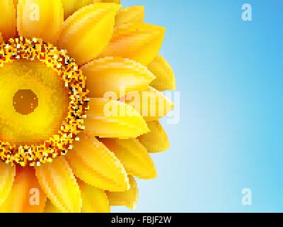 Sonnenblume Sonne gegen. EPS 10 Stock Vektor