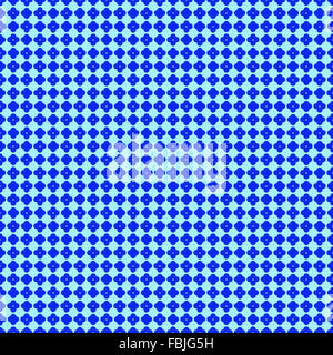 Einfache geometrische Blau florale Muster auf der cyanfarbenen nahtlose Hintergrund Stockfoto