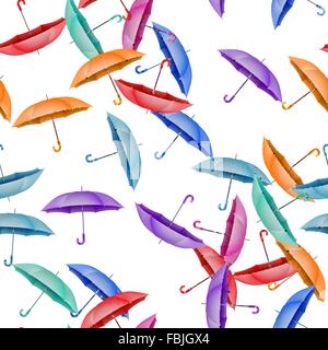 Nahtlose Muster mit Sonnenschirmen. EPS 10 Stock Vektor