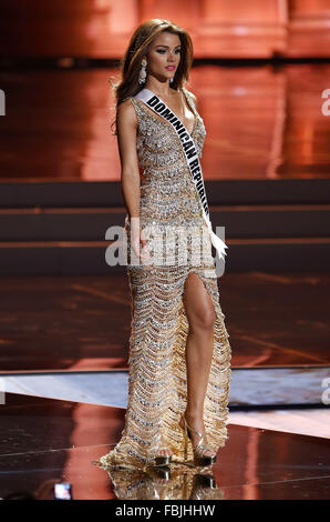 Miss Universe 2015 vorläufige Wettbewerb an der Achse im Planet Hollywood Resort & Casino Las Vegas mit: Miss Dominikanische Republik, Clarissa Molina Where: Las Vegas, Nevada, Vereinigte Staaten, wann: 16. Dezember 2015 Stockfoto