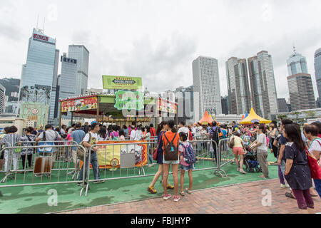 HONG KONG - 3. September: "Lai Yuen Super Sommer 2015" in Central im 3. September 2015. Stockfoto