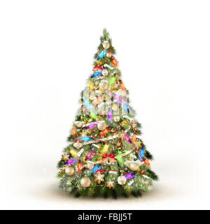 Weihnachtsbaum, isoliert auf weiss. EPS 10 Stock Vektor