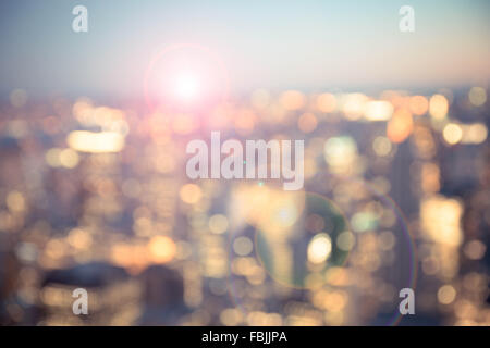 Von New York City Gebäude defokussierten verwischen Stockfoto