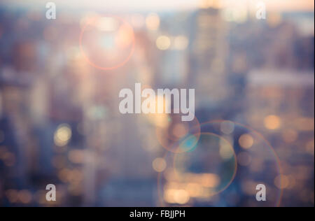 Von New York City Gebäude defokussierten verwischen Stockfoto