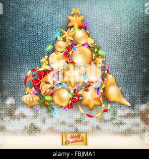 Weihnachten Urlaub Hintergrund gestrickt. EPS 10 Stock Vektor