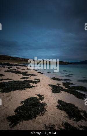 Coral Beach bei Sonnenuntergang.  Ein Dorneil, Loch Dunvegan, Isle Of Skye, innere Hebriden, Schottland, Vereinigtes Königreich, Europa Stockfoto