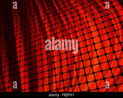 Rote Wellen Licht 3D-Mosaik. EPS 10 Stock Vektor
