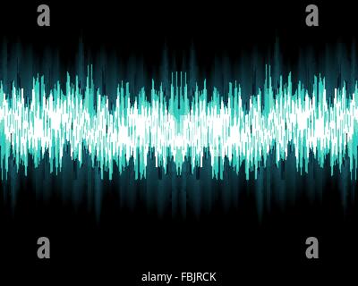 Hellen Schallwelle auf ein dunkles Grün. EPS 10 Stock Vektor