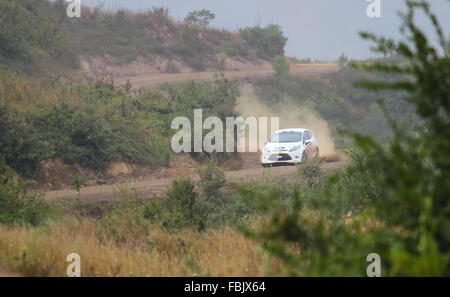 Eytan Halfon mit Ford Fiesta R2 in Kocaeli Rallye 2015 Stockfoto