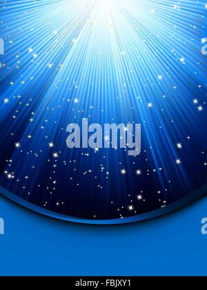 Abstrakter blauer Hintergrund mit Sternen. EPS 8 Stock Vektor