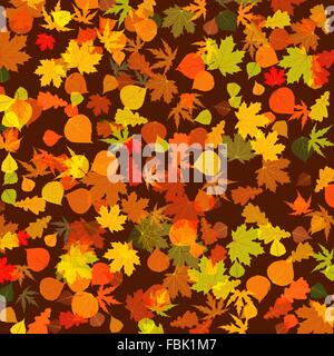 Herbstlaub, hellen Hintergrund. EPS 8 Stock Vektor