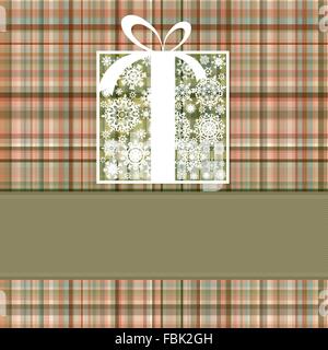 Weihnachts-Box Karte. EPS 8 Stock Vektor