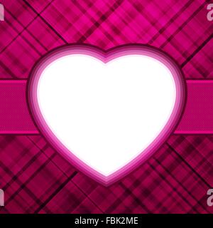 Herz-Valentinstag-Karte mit rot zu glühen. EPS 8 Stock Vektor