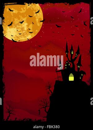 Gruselige Halloween mit Textfreiraum. EPS 8 Stock Vektor