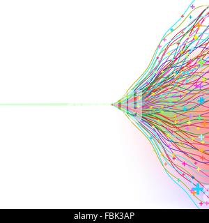Bunte Linien auf hellblauem Hintergrund. EPS 8 Stock Vektor