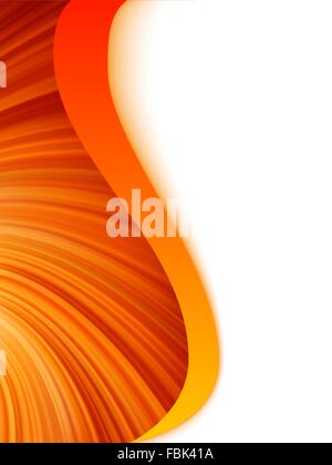 Orange Rot und weiß abstrakte Welle platzen. EPS 8 Stock Vektor