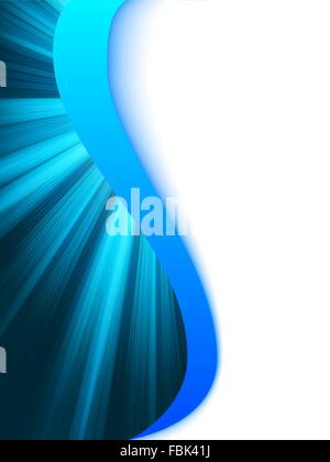 Blau schwarz / weiß abstrakte Welle platzen. EPS 8 Stock Vektor