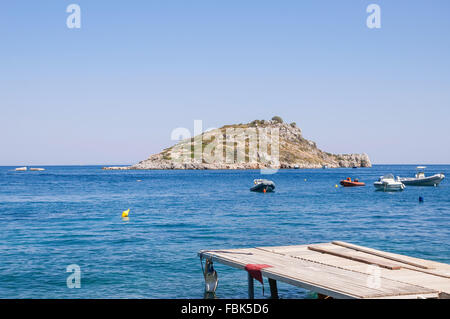 Agios Nikolaos-Insel im Ionischen Meer, Zakynthos, Griechenland Stockfoto
