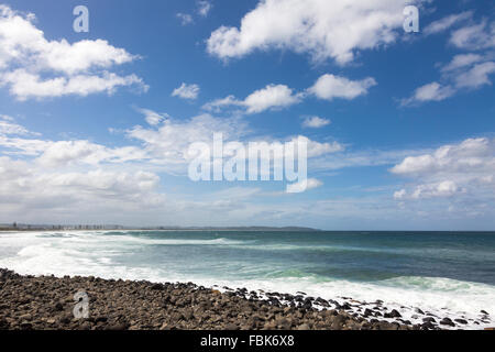 Lennox Head Küste und sieben Meile Strand von pat Morton Lookout, Lennox Head, new-South.Wales, Australien gesehen Stockfoto