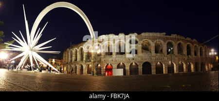 Antike römische Amphitheater Arena in Verona, Italien. Die berühmtesten Open-Air Theater der Welt Stockfoto