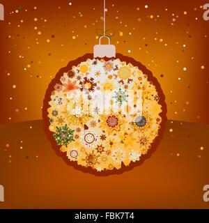 Weihnachtskugel im retro-Stil. EPS 8 Stock Vektor