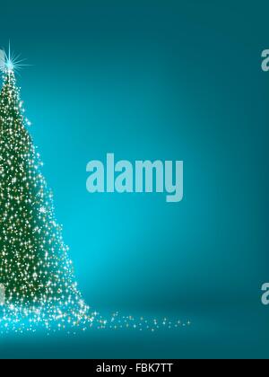 Abstrakten grünen Weihnachtsbaum auf blau. EPS 8 Stock Vektor
