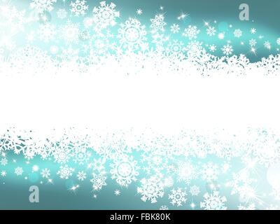 Blaue Winter Hintergrund & Schneeflocken. EPS 8 Stock Vektor