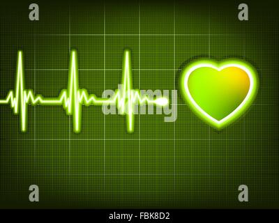 Abstraktes Herz EKG. EPS 8 Stock Vektor