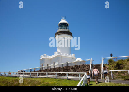 Leuchtturm in Byron Bay im National Park und neben dem östlichsten Punkt Australiens, Australien. Stockfoto