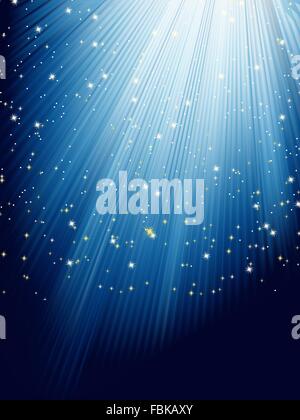 Sterne auf blauem gestreiften Hintergrund. EPS 8 Stock Vektor