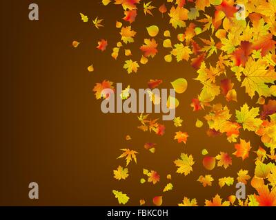 Gefallene Herbstlaub Hintergrund. EPS 8 Stock Vektor