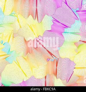 Abbildung der gekrümmten farbige Wellenlinien. EPS 8 Stock Vektor