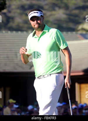 Honolulu, Hawaii. 17. Januar 2016. Jeff Overton während der Endrunde der Sony Open im Waialae Country Club in Honolulu, HI. -Michael Sullivan/CSM Credit: Cal Sport Media/Alamy Live-Nachrichten Stockfoto