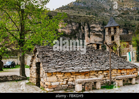 Saint-Chely-du-Tarn, Gorges du Tarn, Sainte-Enimie, Lozere, Frankreich Stockfoto