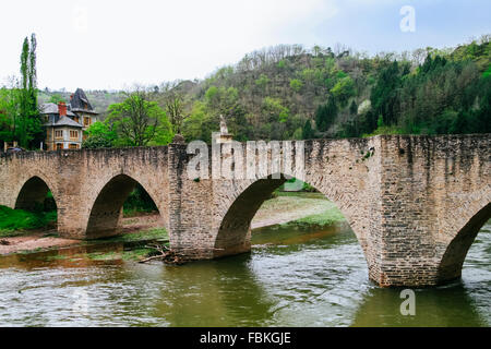 Brücke, Estaing, Aveyron, Frankreich Stockfoto
