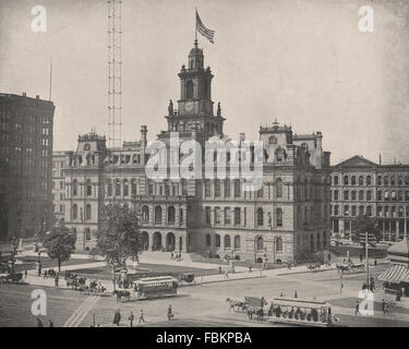 Das alte Rathaus, Campus Martius, Detroit, Michigan. Abgerissen, 1961, 1895 Stockfoto