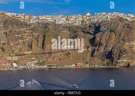 Die Hauptstadt von Santorini Griechenland Thera Stockfoto