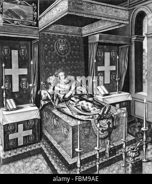 HENRY IV von Frankreich (1553 – 1610) liegen im Zustand nach seiner Ermordung Stockfoto