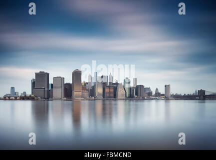 Skyline von Manhattan von Brooklyn, New York, USA Stockfoto