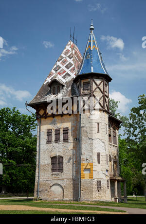 Alte Villa in Palic, Park in der Nähe von Subotica, Serbien Stockfoto