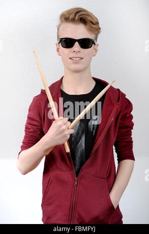 Porträt einer jungen, Deutschland, Stadt Osterode, 13. Januar 2016. Foto: Frank Mai Stockfoto