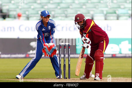 CHESTER LE STREET, ENGLAND 8. September 2012. Während des 1. Nat West t20 Cricket match zwischen Team und Westindien England Frauen Frauen und spielte im Emirat Riverside Cricket Ground, Durham. Stockfoto