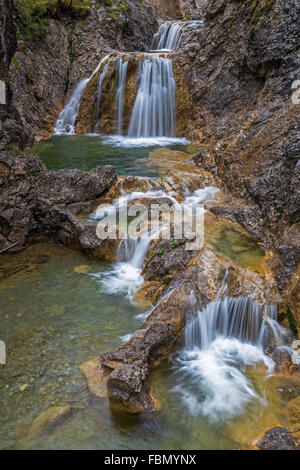 Teil des Stuiben Wasserfälle in Tirol, Österreich Stockfoto